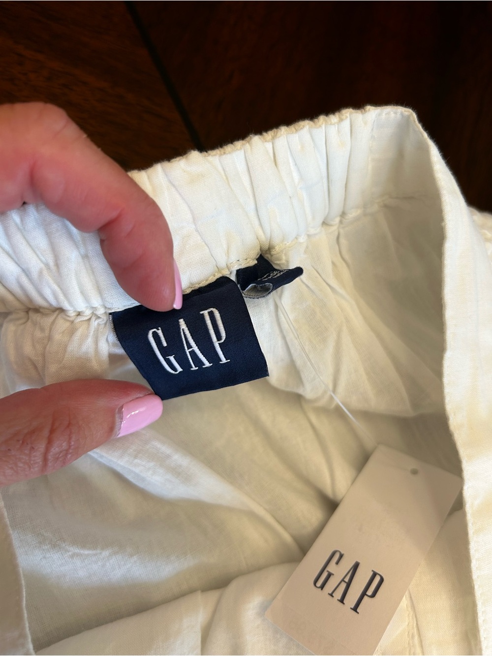 GAP White Button-Front Maxi Skirt with Lace Panels - Picture 4 of 7